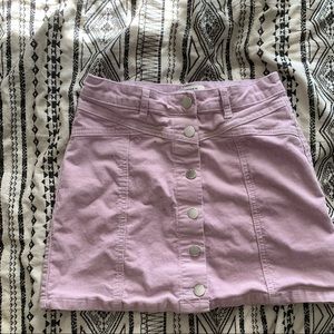 Corduroy button down mini skirt